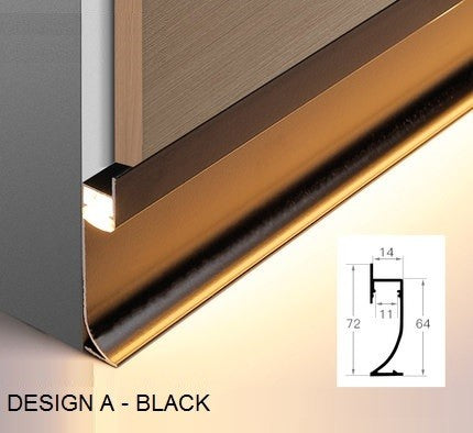 Led Baseboard Gold Baseboard with LED Light – ALTA LIGHTS