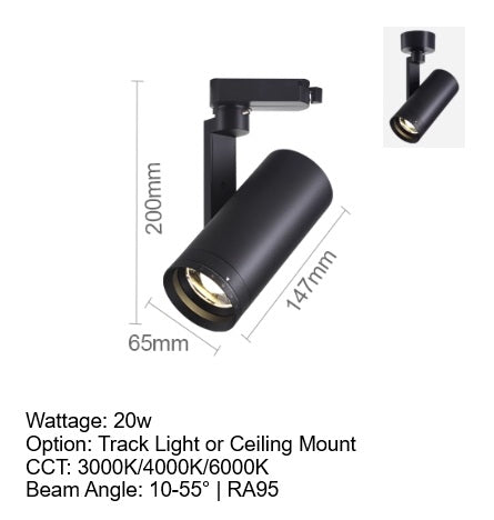 Focus Flex Track Light / Ceiling Mounted