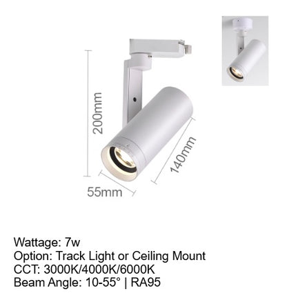 Focus Flex Track Light / Ceiling Mounted