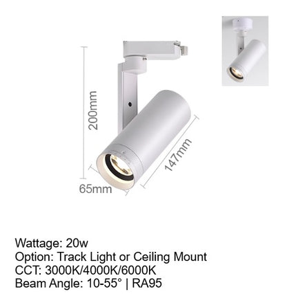 Focus Flex Track Light / Ceiling Mounted