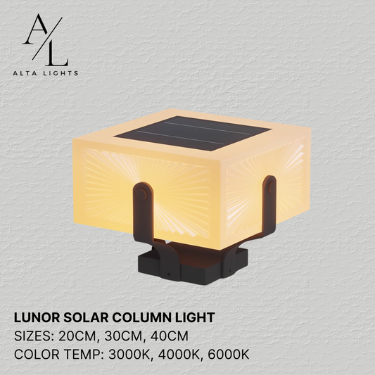 Lunor Solar Column Light