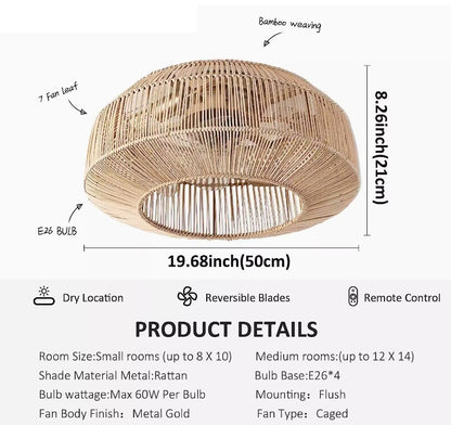 Noya Woven Ceiling Fan