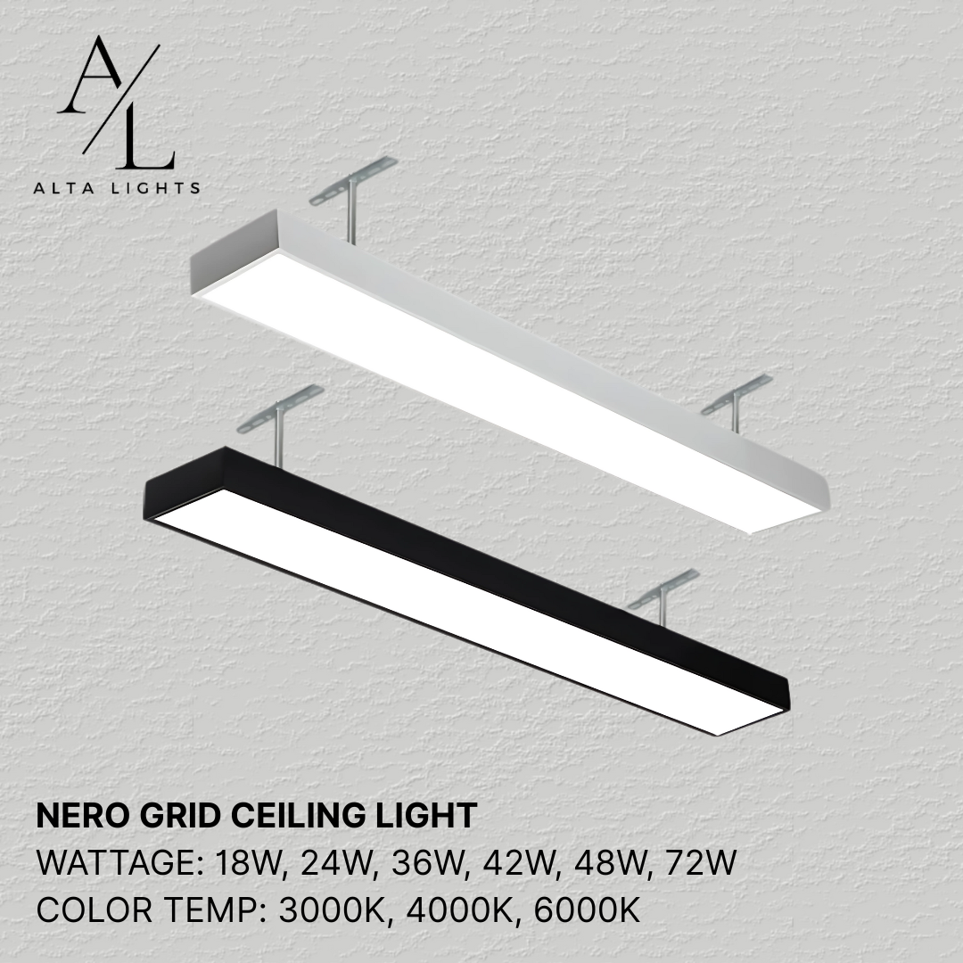 Nero Grid Ceiling Light