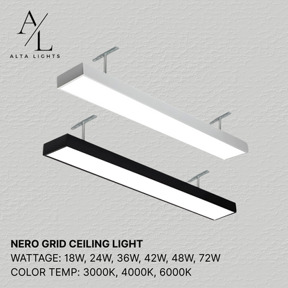 Nero Grid Ceiling Light