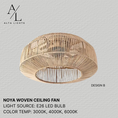 Noya Woven Ceiling Fan