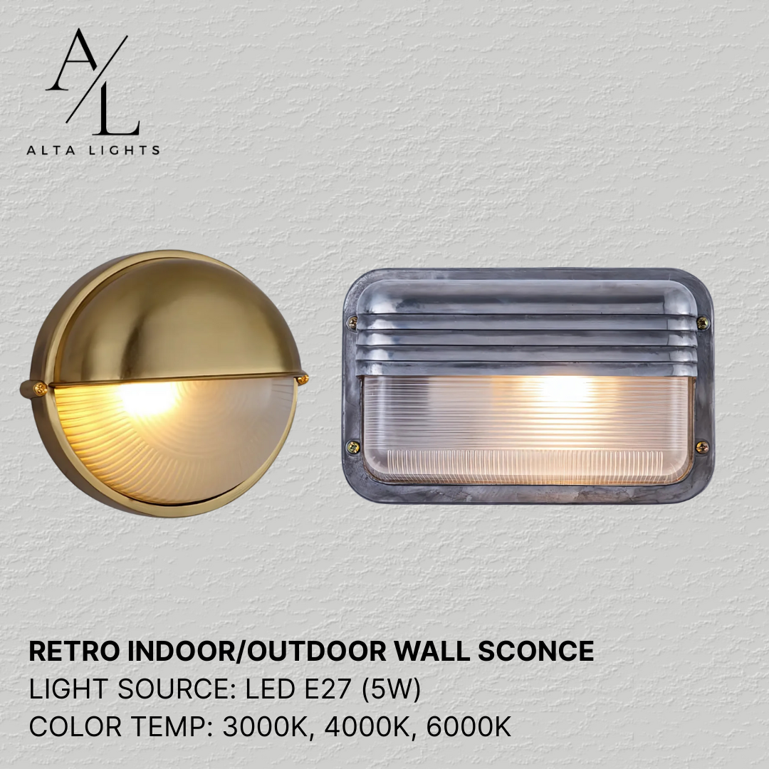 Retro Indoor/Outdoor Wall Sconce