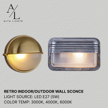 Retro Indoor/Outdoor Wall Sconce