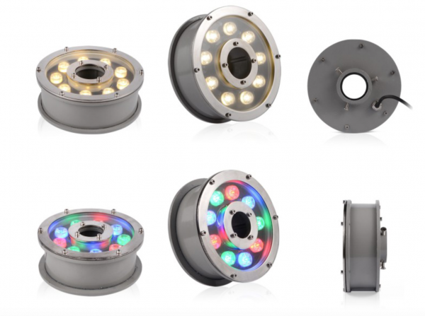 Fountain LED Light with Hole